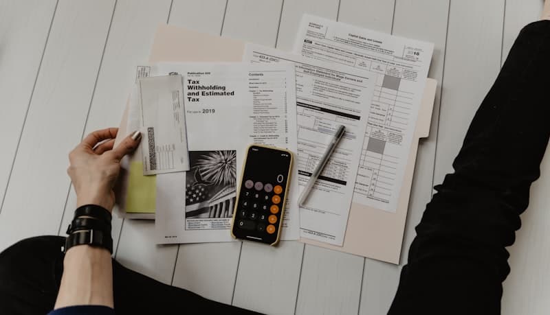 Clear financial documents and invoices